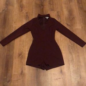 Burgundy romper